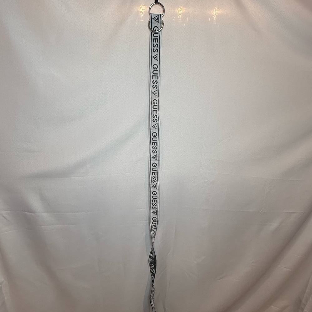 Guess Black and White Logo Belt